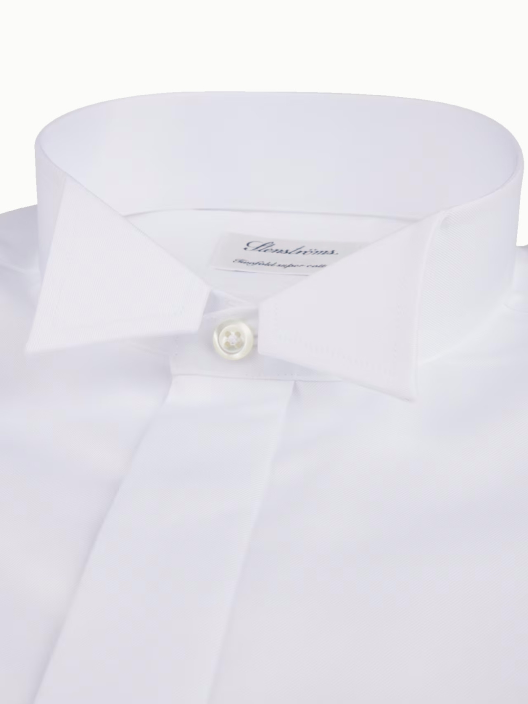 Stenstroms White Wingtip Collar Cotton Tuxedo Shirt