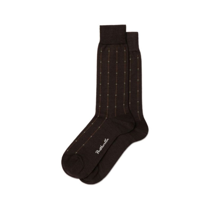 Pantherella Mini Geometric Jacquard Merino Wool Men's Socks