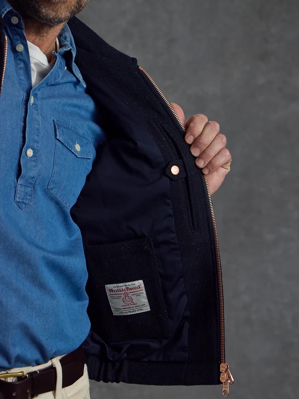 Private White V.C. Harris Tweed Bomber