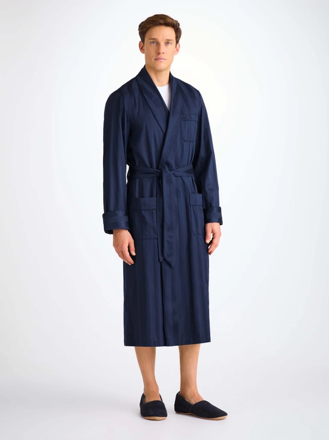 Derek Rose Men's Lightweight Cotton Dressing Gown