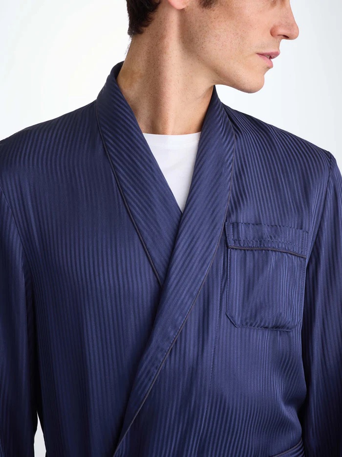 Derek Rose Men's Silk Dressing Gown