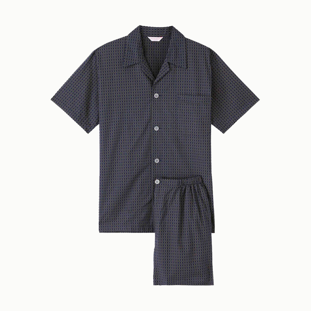 Derek Rose Cotton Batiste Jungle Leaf Print Shorty Pyjamas