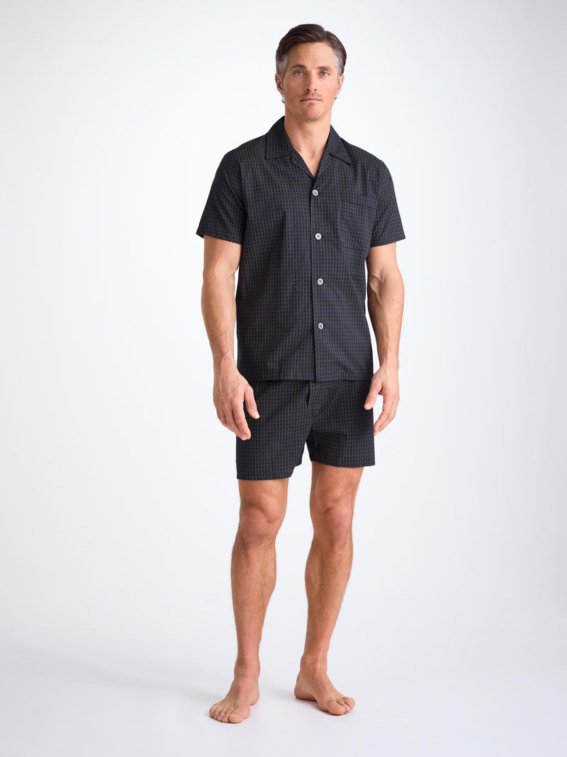 Derek Rose Cotton Batiste Jungle Leaf Print Shorty Pyjamas