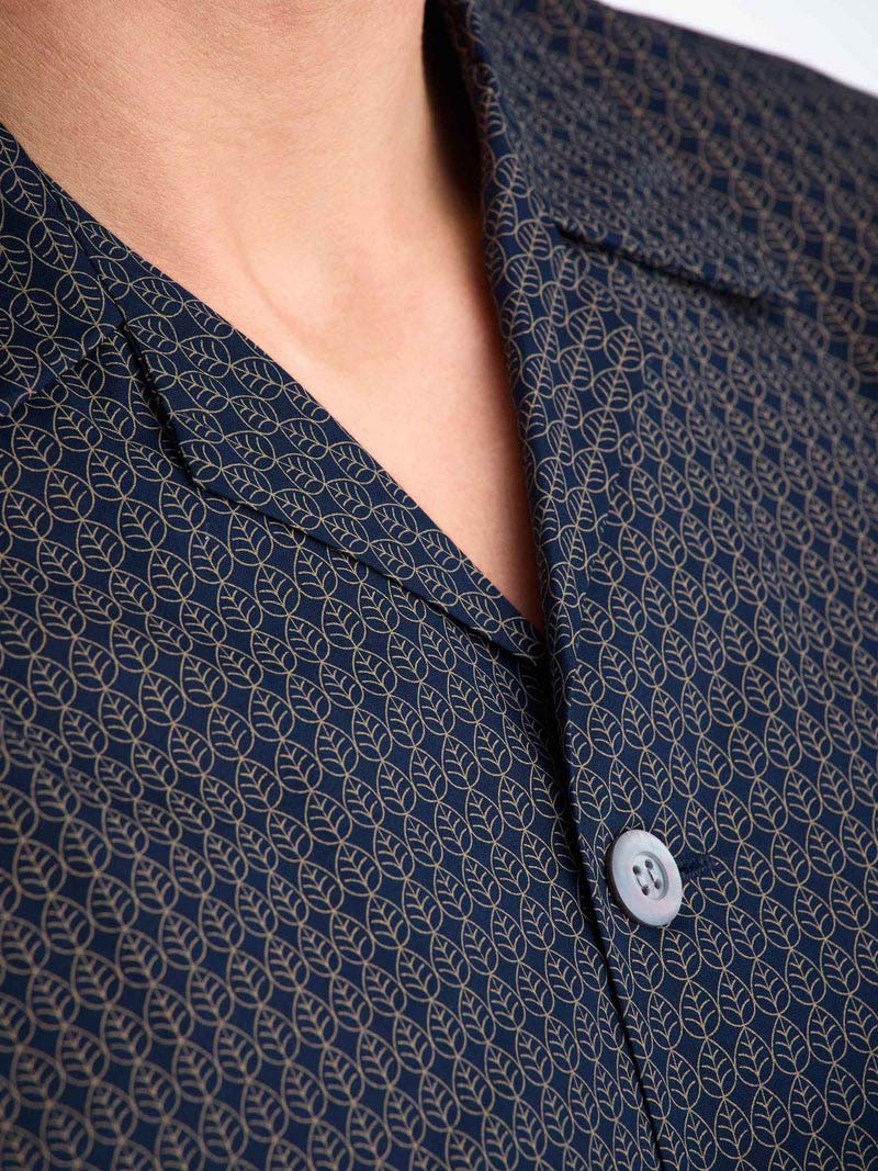 Derek Rose Cotton Batiste Jungle Leaf Print Shorty Pyjamas