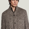Jack Victor Wool/Alpaca/Cashmere Blend Herringbone Coat
