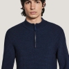 Jack Victor Merino Wool Melange Quarter Zip Sweater