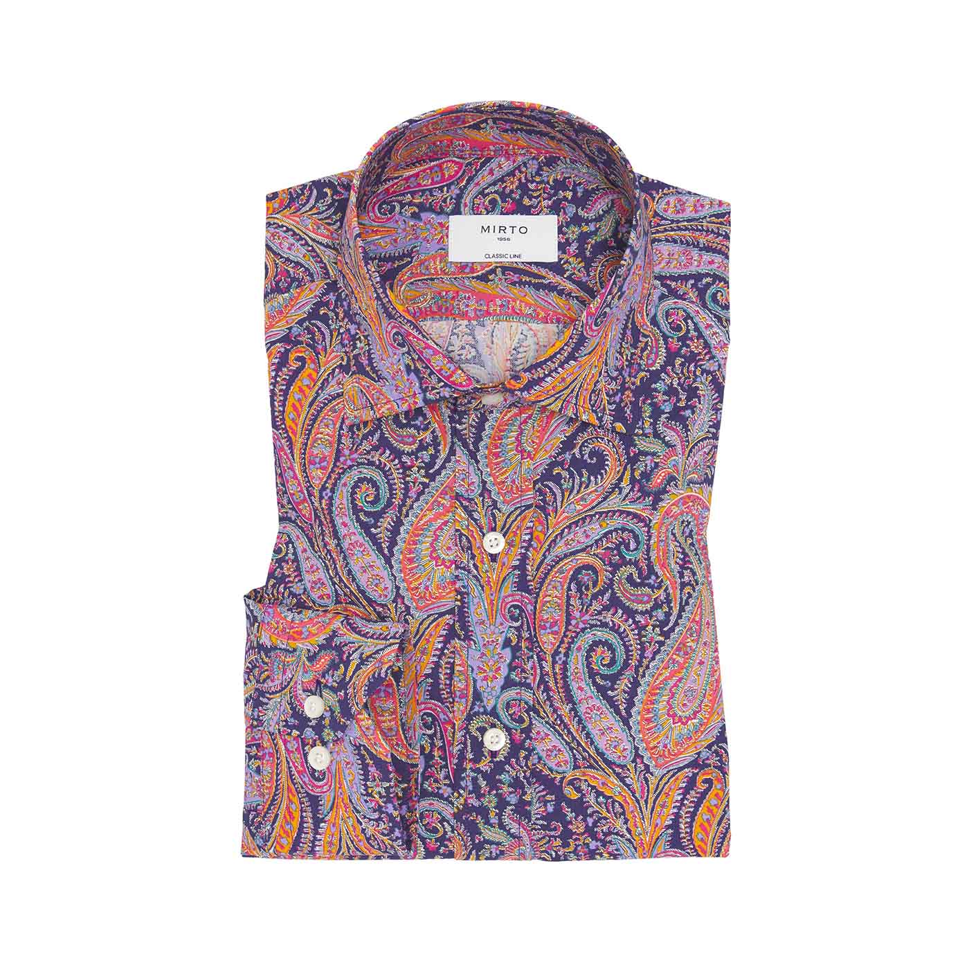 Mirto Multicolor Lyberty Print Cotton Shirt