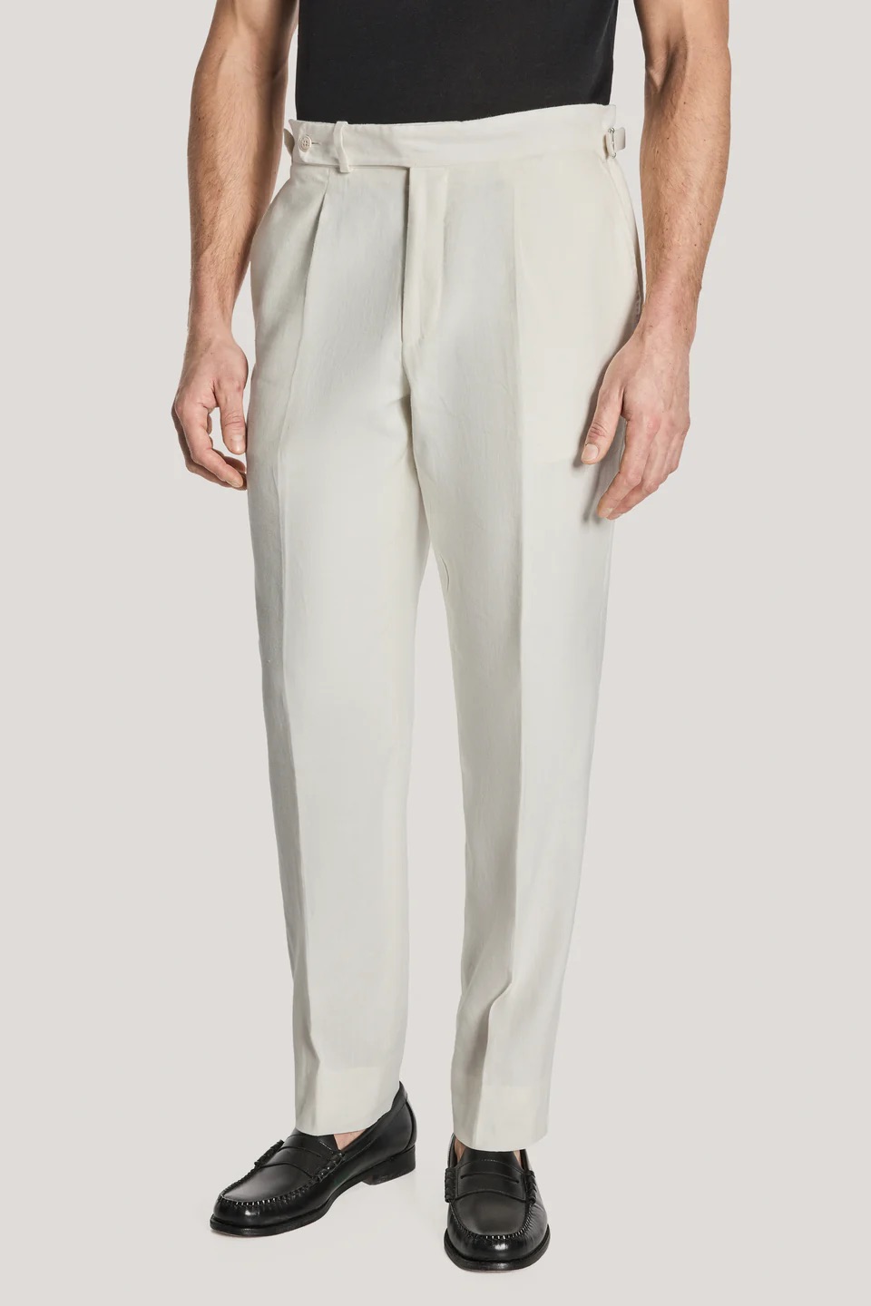 Jack Victor Tailored Linen/Cotton Trouser with Side Fasteners