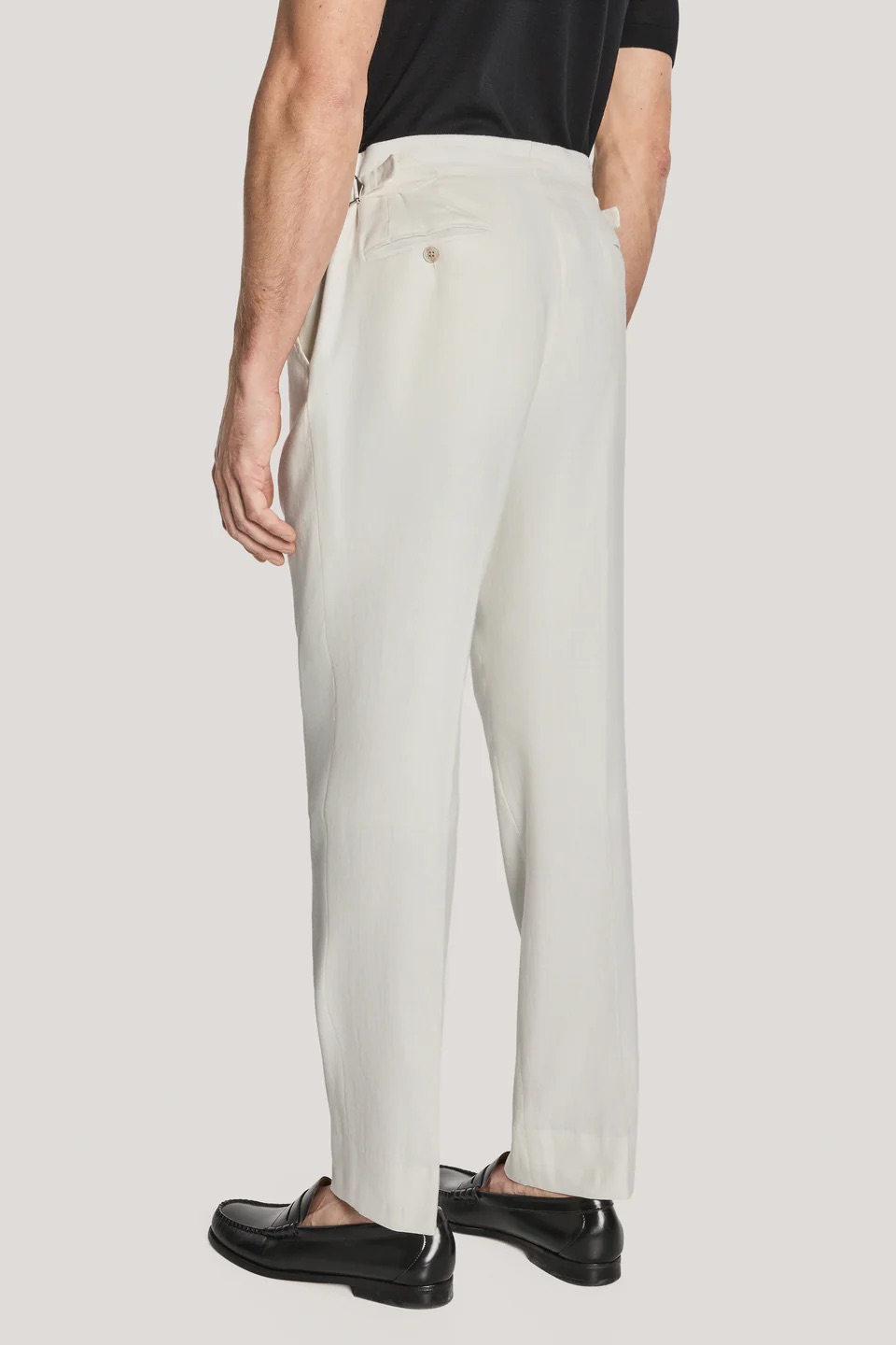 Jack Victor Tailored Linen/Cotton Trouser with Side Fasteners