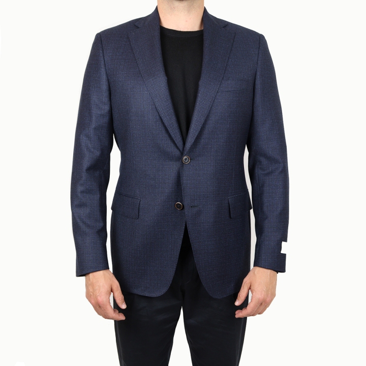 Samuelsohn Microcheck Wool Blazer