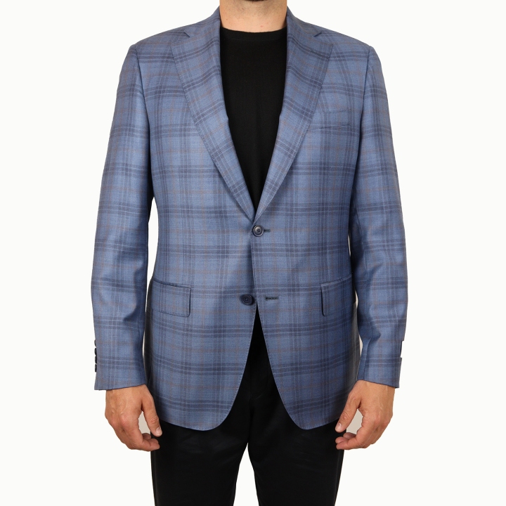 Samuelsohn Plaid Wool Blazer