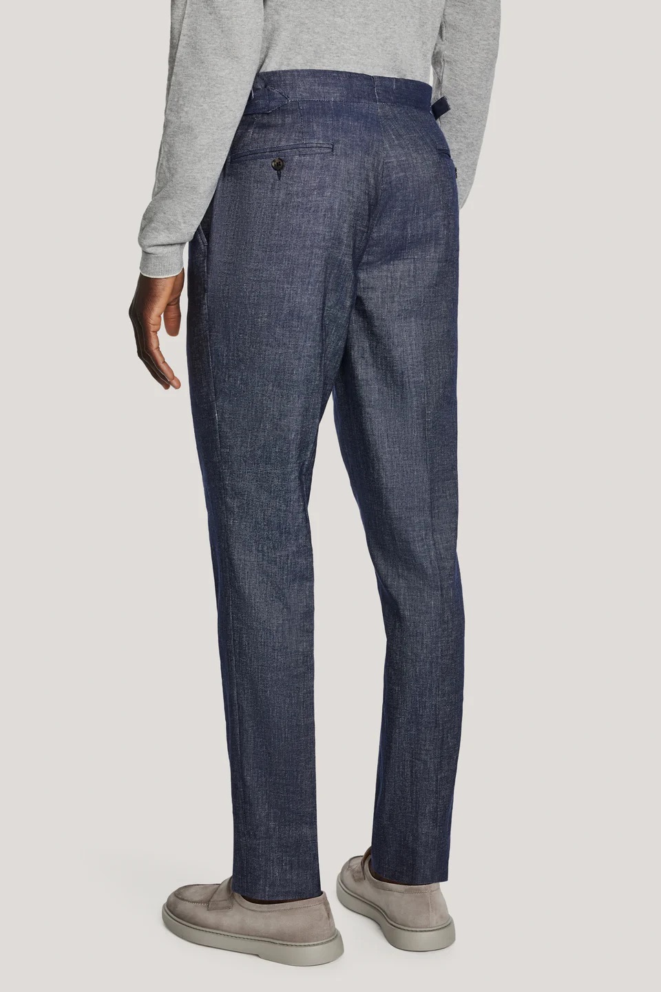 Jack Victor Tailored Linen/Cotton Trouser with Side Fasteners