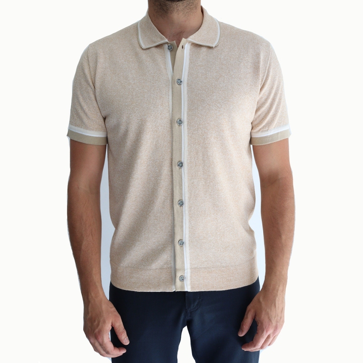 Codice Short Sleeve Knit Cotton Shirt